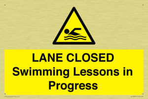 LANE CLOSED Swimming Lessons in Progress